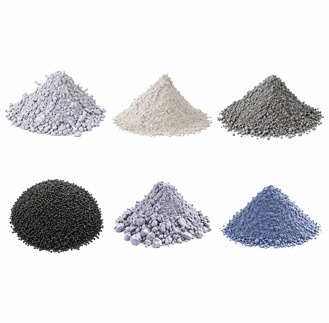 Castable and monolithic refractory materials