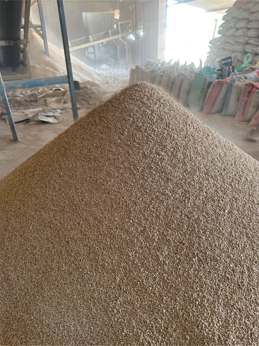 Refractory grog stockpile at the plant